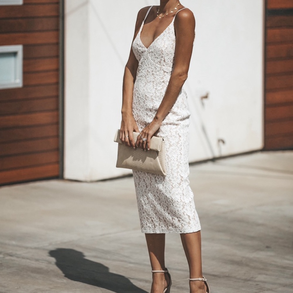 White lace dress